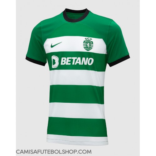 Camisa de time de futebol Sporting CP Replicas 1º Equipamento 2023-24 Manga Curta